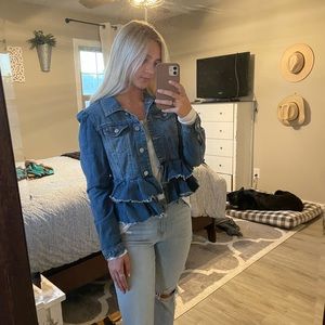 Ruffled Jean jacket
